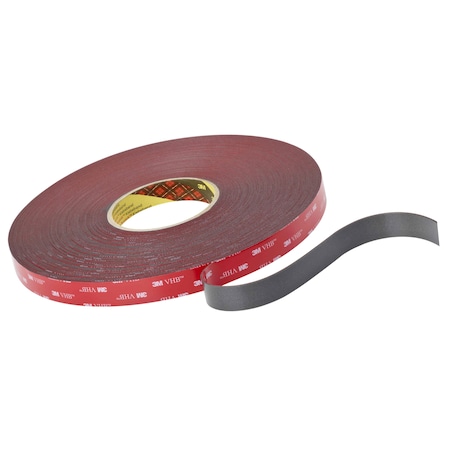 3M Vhb Tape 4611, Dark Gray, 1/2 In X 36 Yd, 45 Mil 7010333954